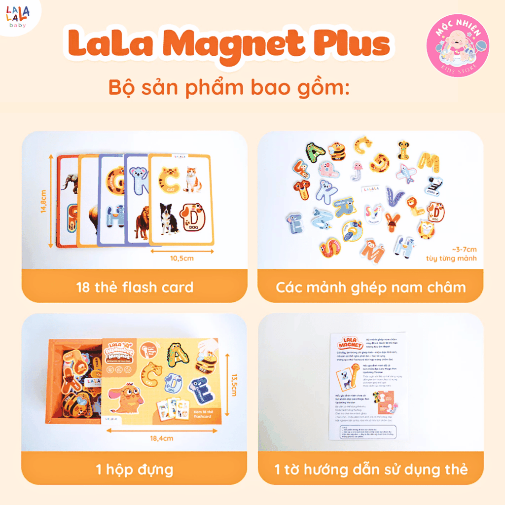 Đồ chơi nam châm Lala Magnet Plus hỗ trợ phát triển khả năng tư duy, Nâng cấp trải nghiệm học tập - Lalala baby