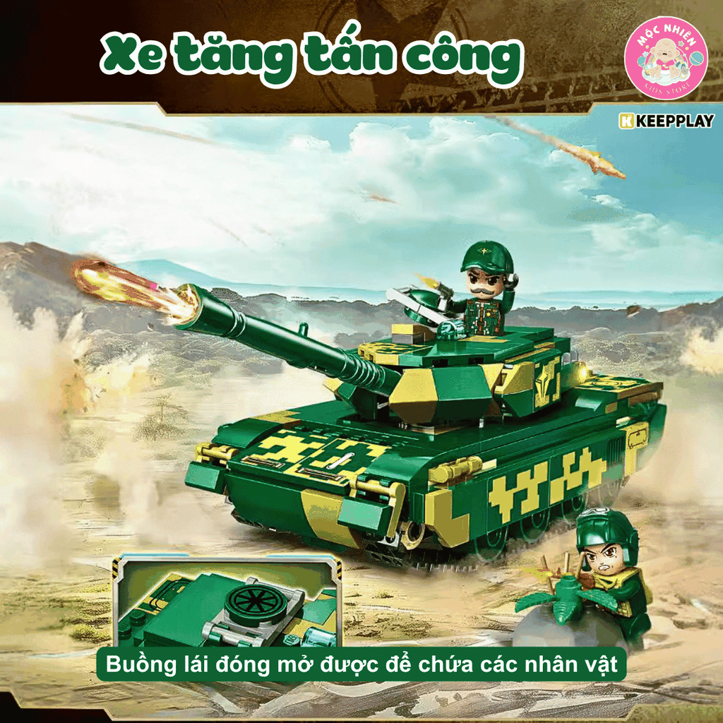 Đồ chơi lắp ráp, xếp hình Keepplay 25002 - Tấn công mạnh (289 chi tiết)