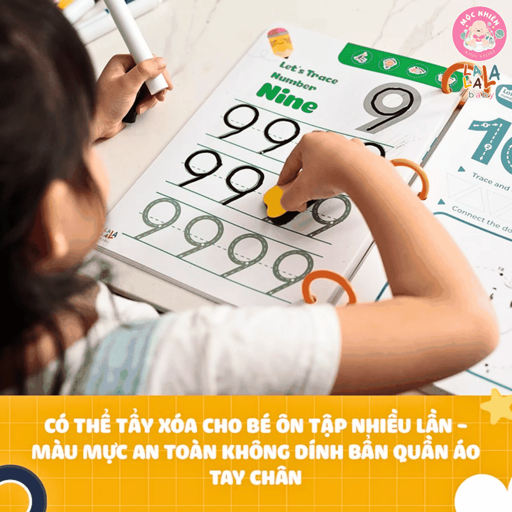 Sách vẽ thông minh cho bé xoá được Shape Me Stage 1 đường nét và hình khối cơ bản - Lalala Baby