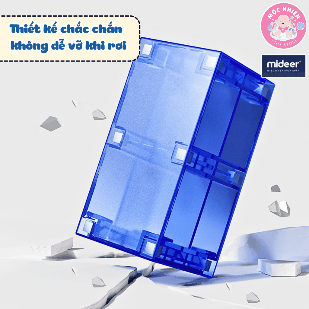 Đồ chơi xếp hình nam châm ánh sáng hình khối - Mideer Creative Magnetic Building Blocks - Dành cho bé từ 3 tuổi