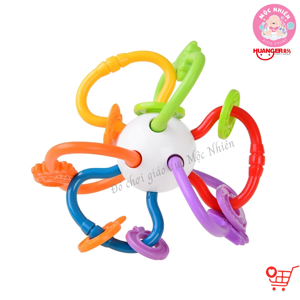 Đồ Chơi Gặm Nướu HUANGER HE0190 Molars Rattle - Quả Bóng Lục Lạc Cho Bé Sơ Sinh