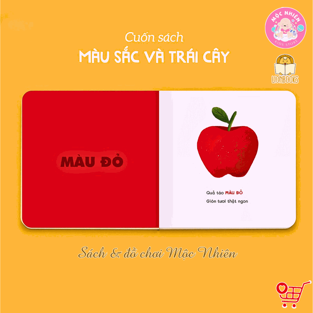 Bộ sách đầu tiên của bé 5 cuốn bồi cứng - Sách thơ cho bé sơ sinh, 0-6 tháng, 1 tuổi, em bé tập nói phát triển vốn từ - Lionbooks