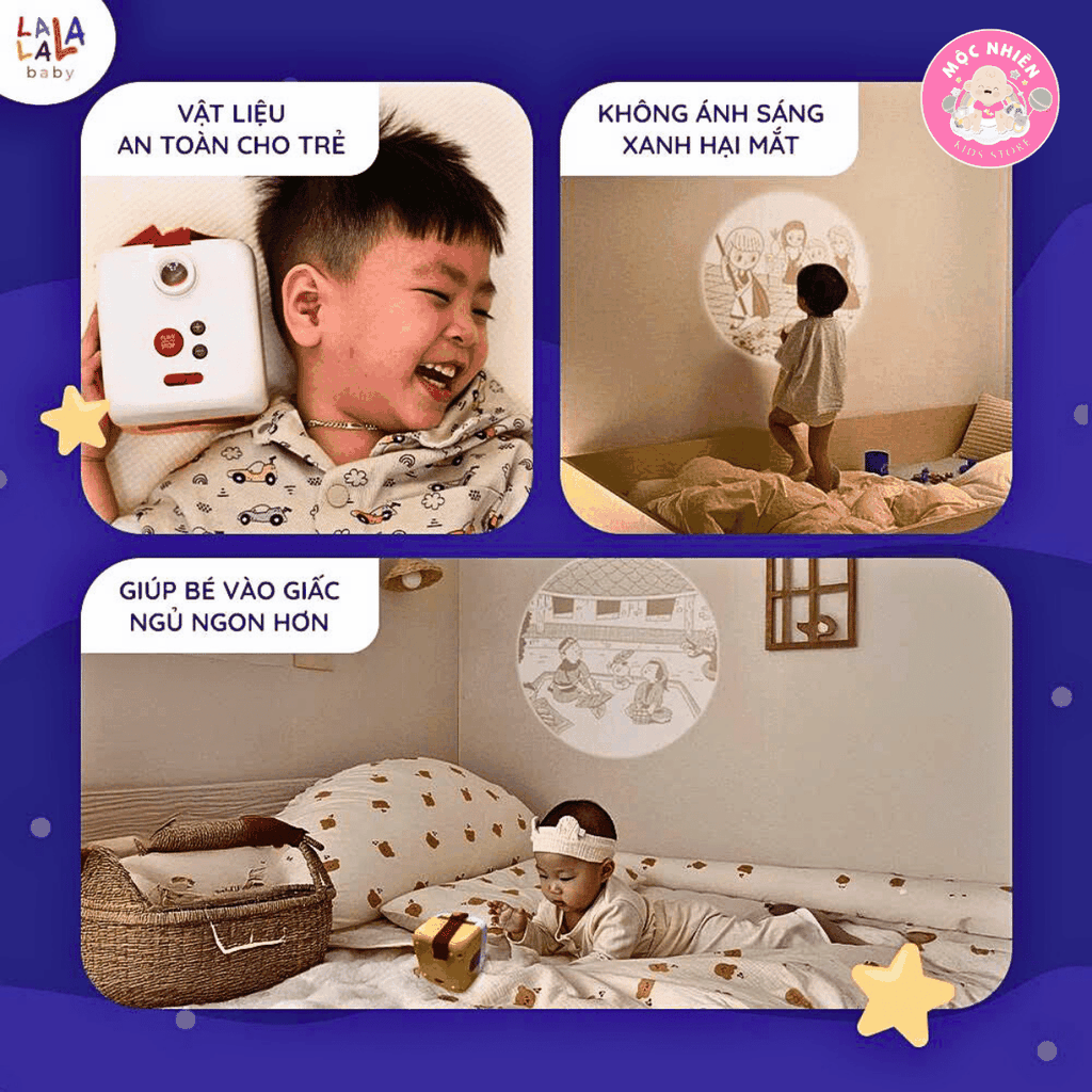 Máy chiếu kể chuyện - Lala Story Cinema Box kèm 5 sách bìa cứng - Lalala baby