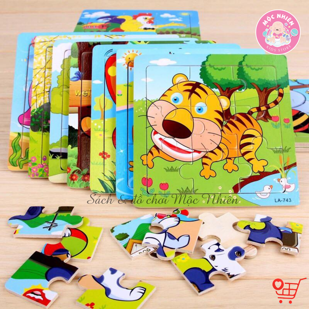 Tranh Ghép Gỗ - Tranh Ghép 9 Miếng Giúp Bé Rèn Luyện Tư Duy Sáng Tạo (nhiều mẫu)