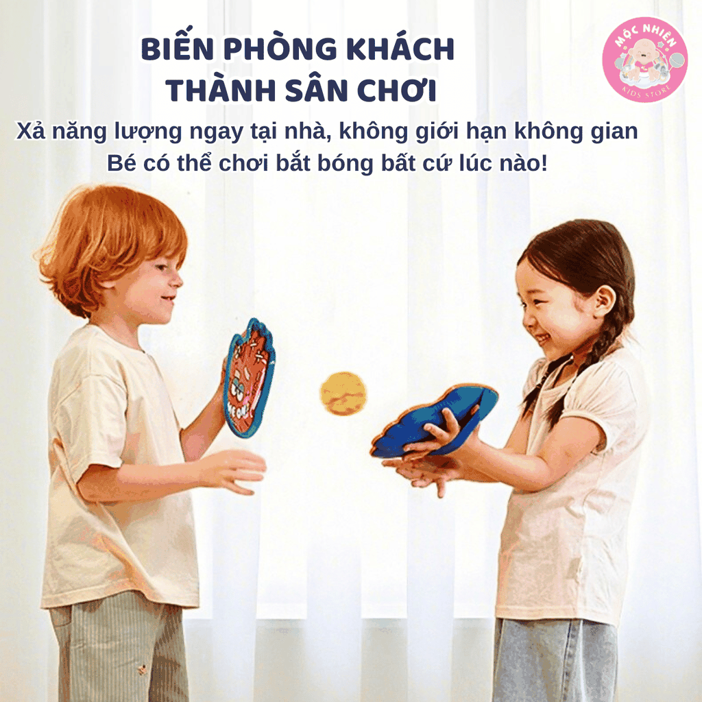 Bộ vợt ném bóng dính Mideer kèm bóng ném cao su - Suction Ball Set