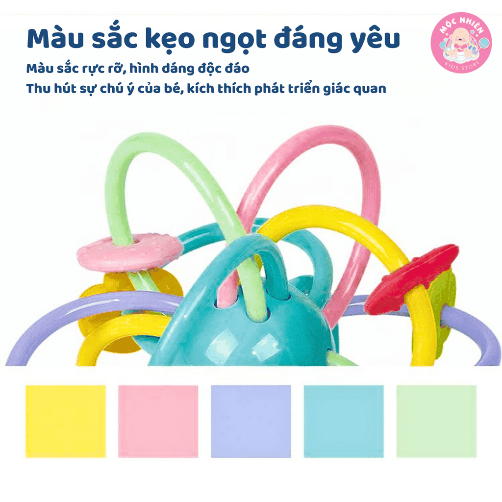Đồ chơi lục lạc gặm nướu silicone cho bé sơ sinh - Goodway - G205