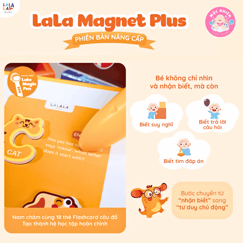Đồ chơi nam châm Lala Magnet Plus hỗ trợ phát triển khả năng tư duy, Nâng cấp trải nghiệm học tập - Lalala baby