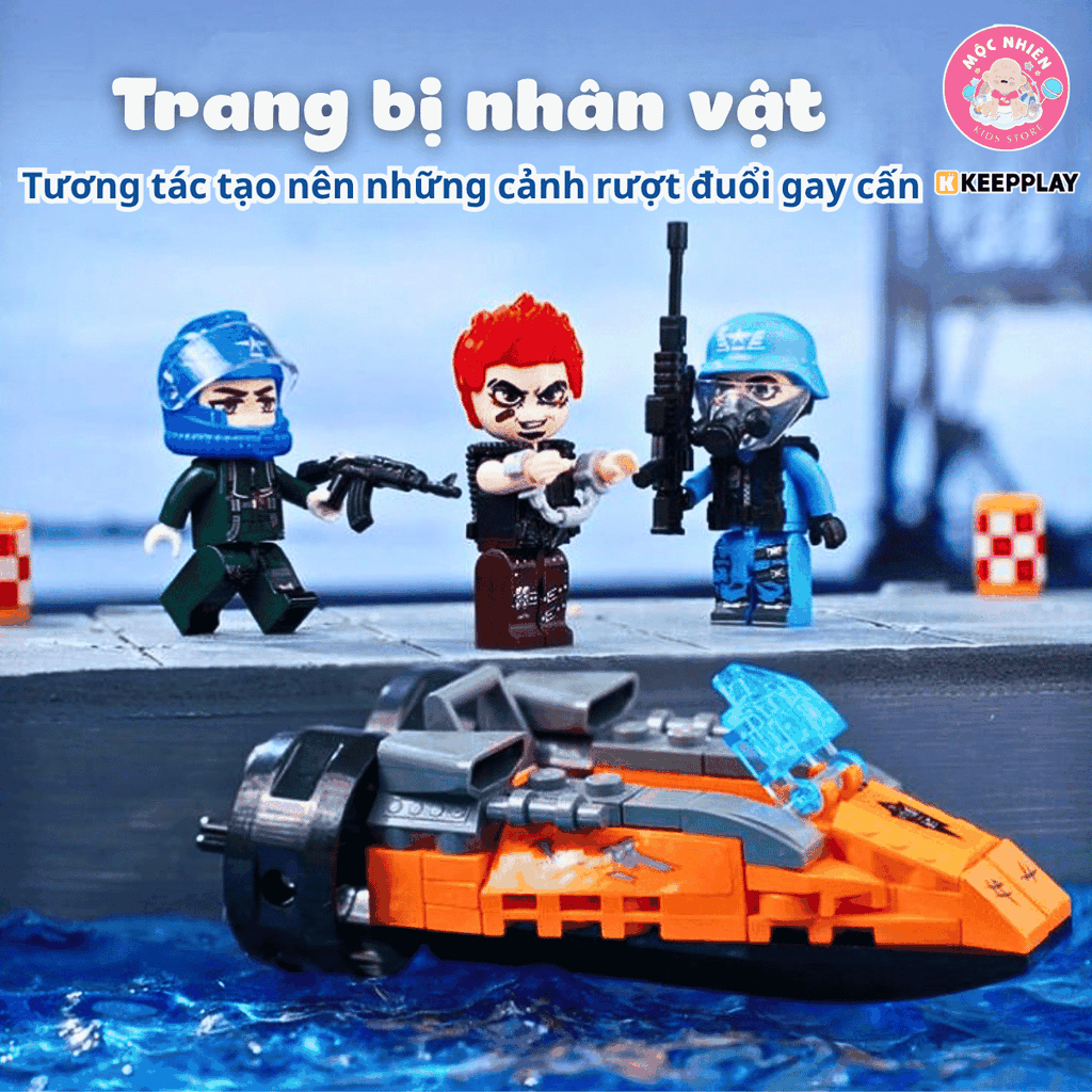 Đồ chơi lắp ráp xếp hình Keepplay 11024 - Máy bay trực thăng quân sự (748 chi tiết)
