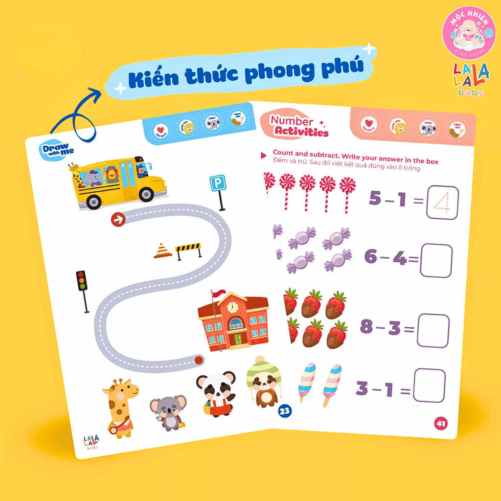 Sách vẽ thông minh cho bé xoá được Shape Me Stage 1 đường nét và hình khối cơ bản - Lalala Baby