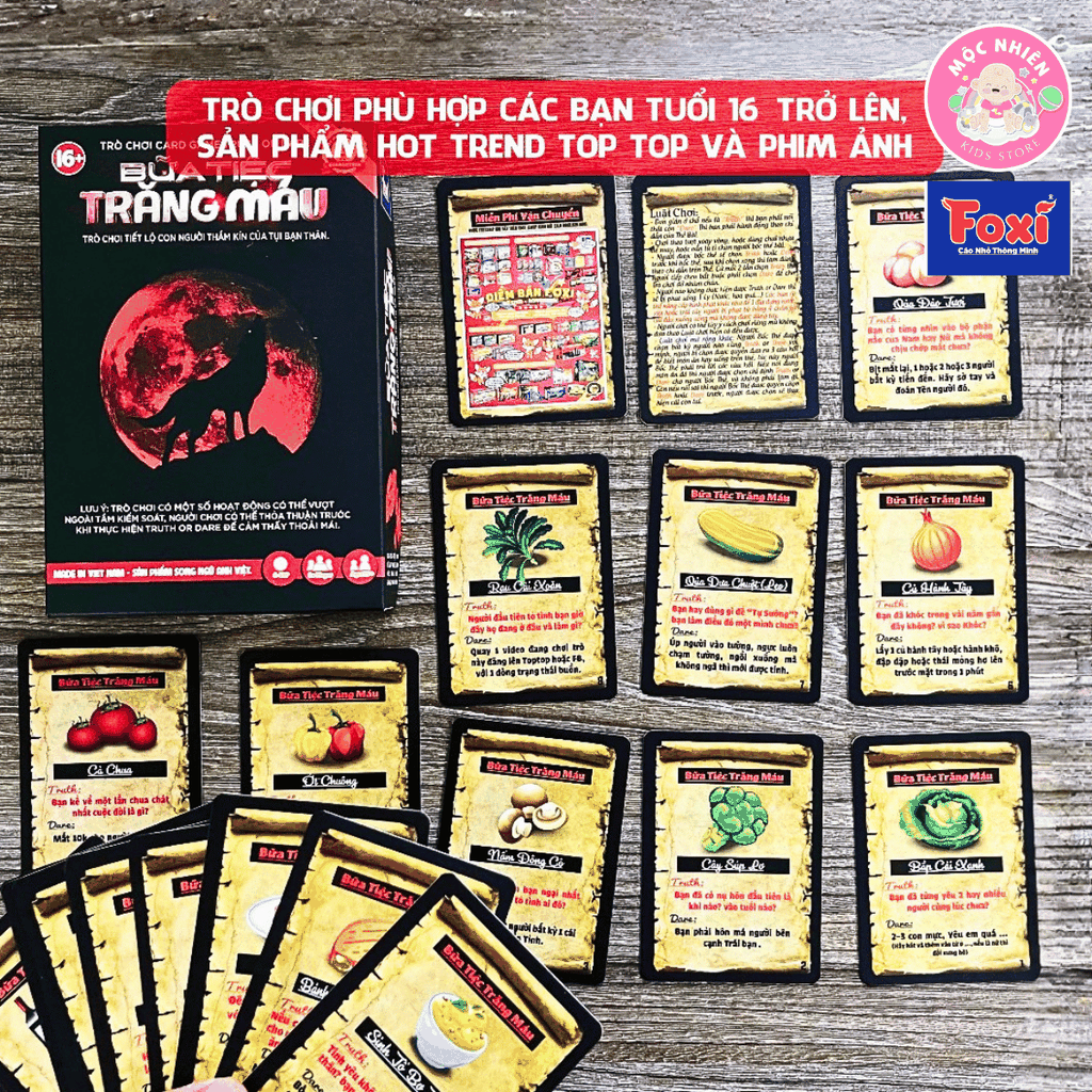 Bộ bài Truth or Dare Bữa Tiệc Trăng Máu (16+) - Foxi