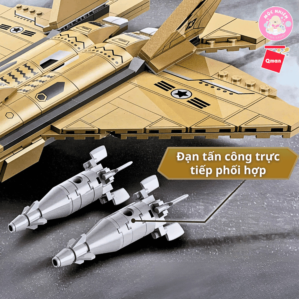 Đồ chơi lắp ráp xếp hình Qman 22013 - Tiêm kích 376 chi tiết (có 03 nhân vật minifigues)