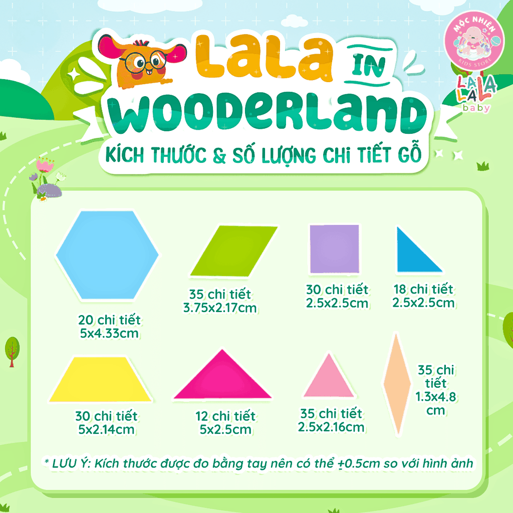 Đồ chơi xếp hình nam châm Lala Wooderland bằng gỗ cao cấp phát triển tư duy sáng tạo logic cho bé - Lalala baby
