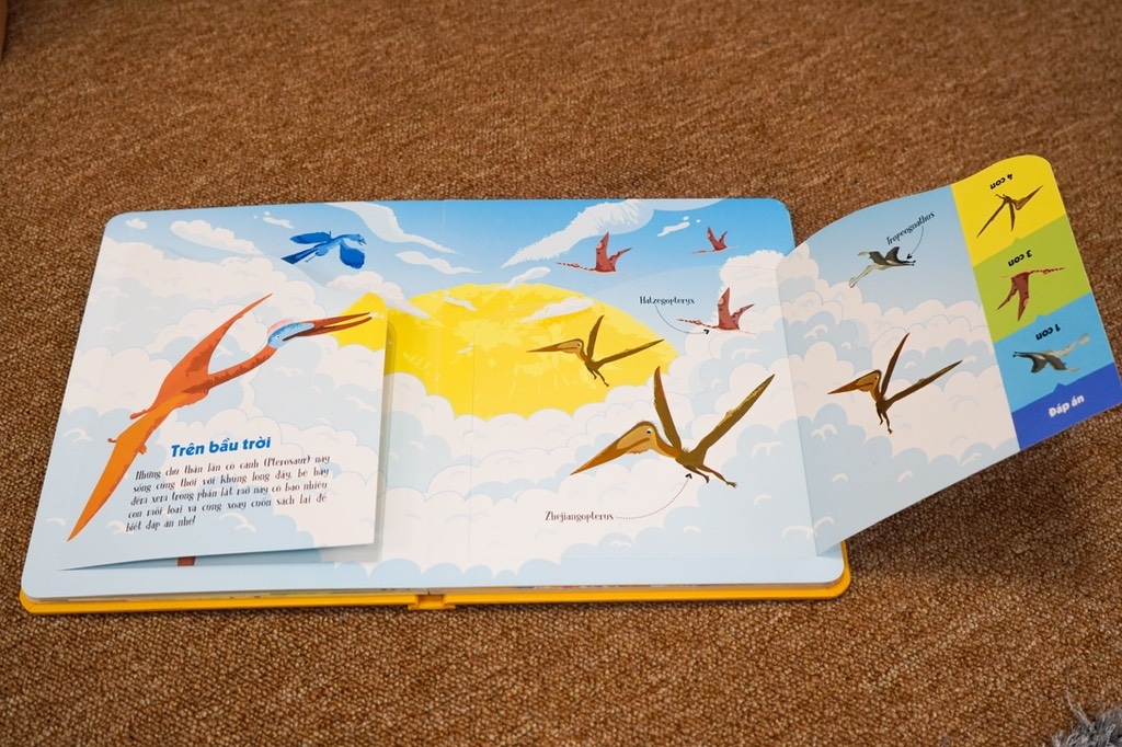 Sách Tương Tác Lật Mở Khám Phá Khổ lớn Lift-The-Flap - Lật mở khám phá - Dinosaurs - Thế giới khủng long - Đinh Tị Books