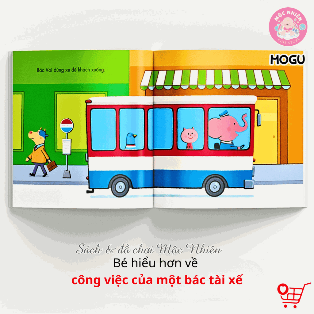 Combo 04 cuốn Sách Truyện Ehon bé 1-2-3 tuổi - Thế giới các loại xe - MOGU