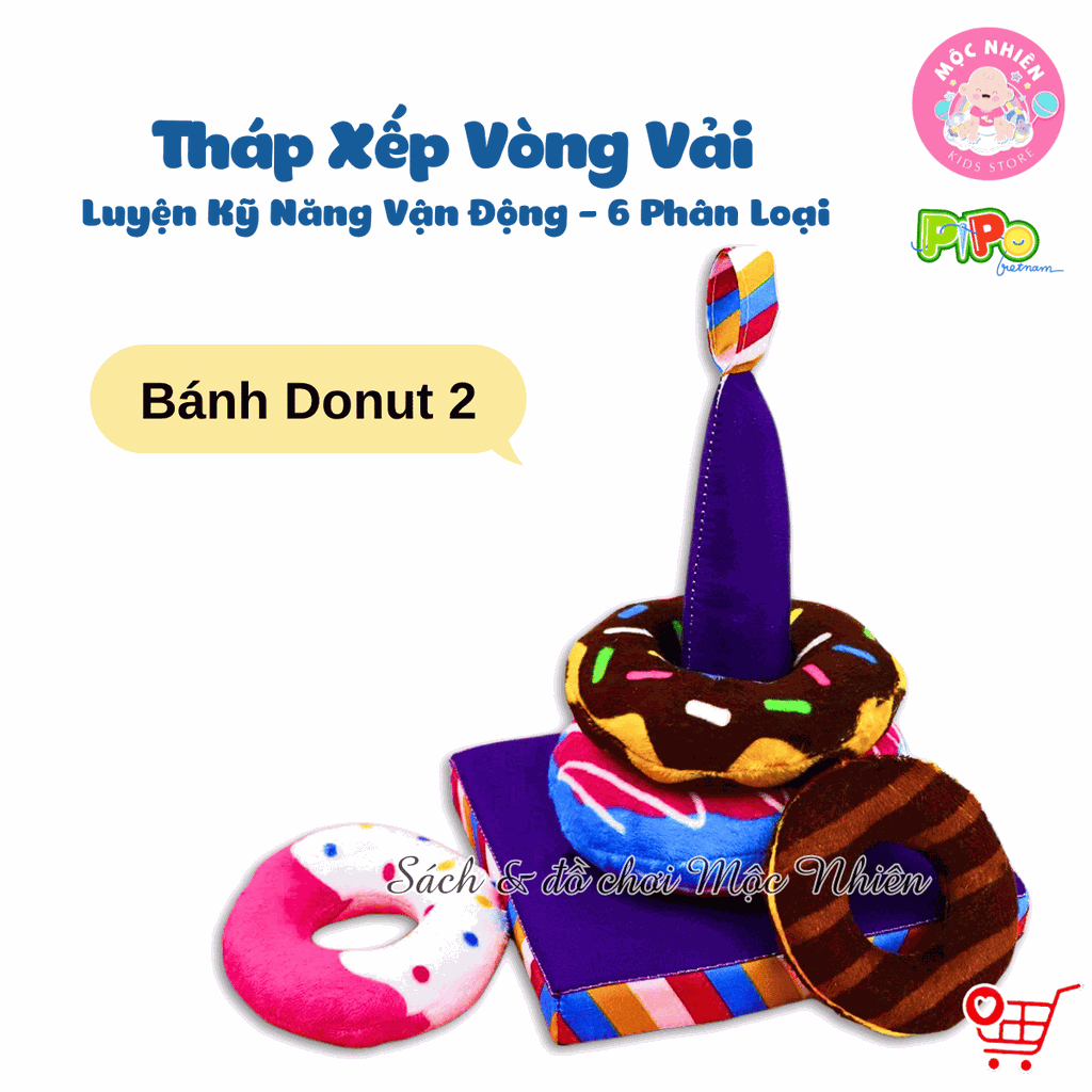 Đồ Chơi Tháp Xếp Chồng Vải Luyện Kỹ Năng Vận Động Cho Bé Sơ Sinh - PiPo Vietnam