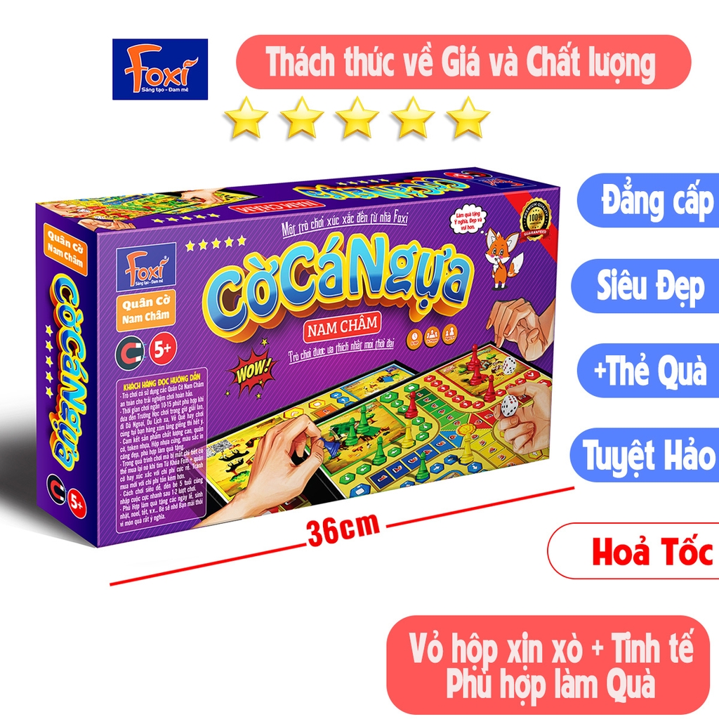 Đồ chơi Cờ cá ngựa có nam châm dễ chơi không sợ rơi quân cờ - Hiệu Foxi