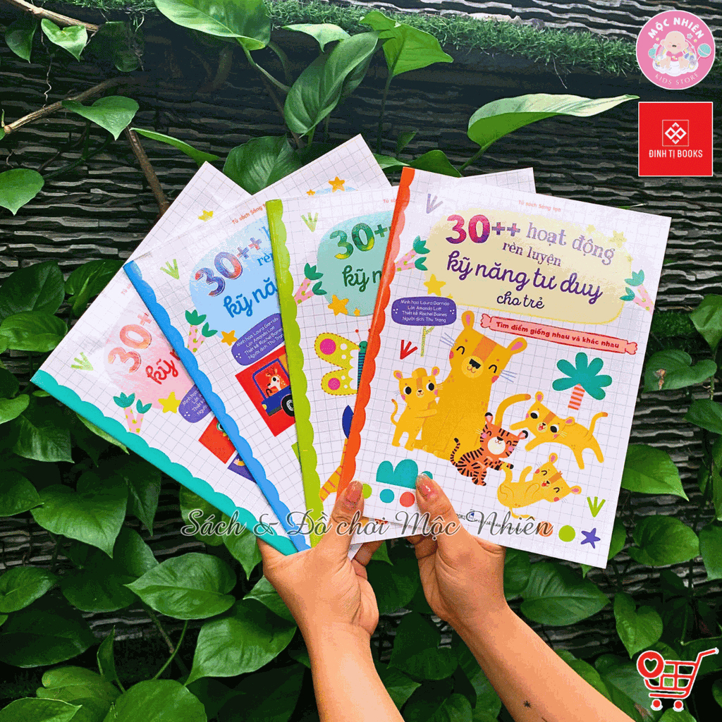 Combo 04 cuốn sách - 30++ hoạt động rèn luyện kỹ năng tư duy cho trẻ - Đinh Tị Books