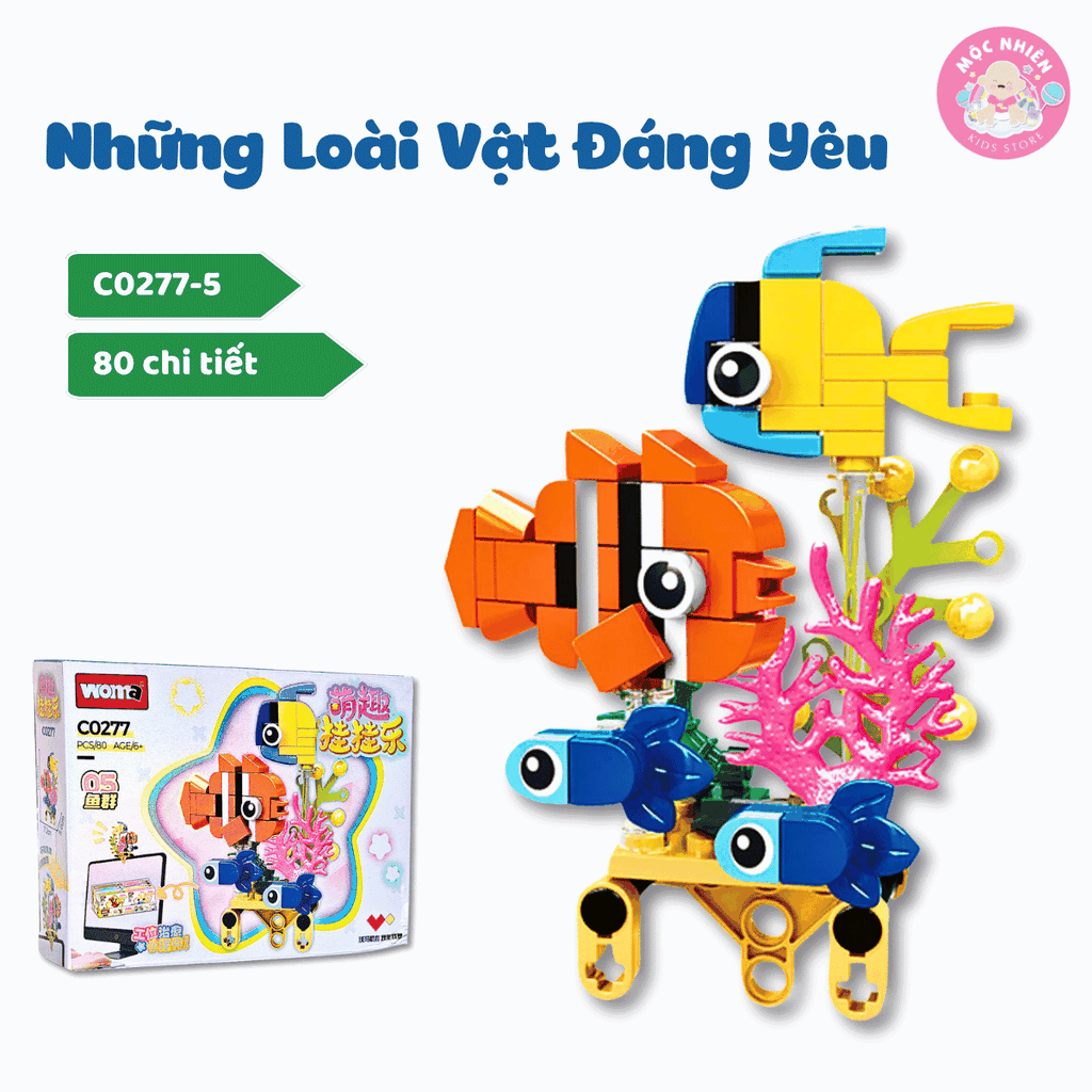 Đồ chơi lắp ráp WOMA C0277 - Những loài vật dễ thương (655 mảnh ghép)