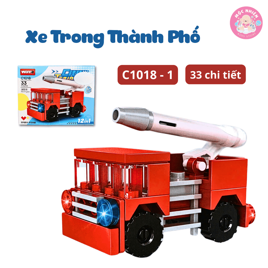 Đồ chơi lắp ráp Woma C1018- Xe trong thành phố (Hộp lẻ)