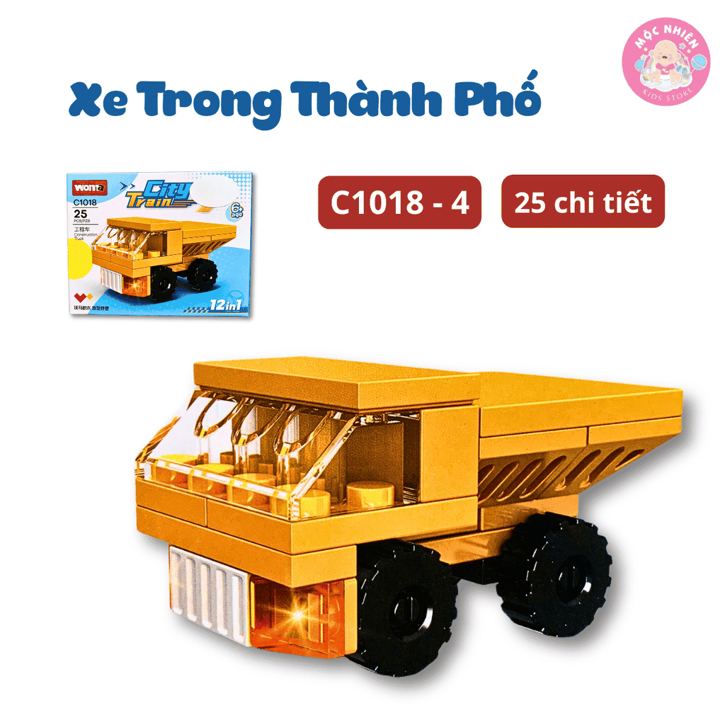 Đồ chơi lắp ráp Woma C1018- Xe trong thành phố (Hộp lẻ)