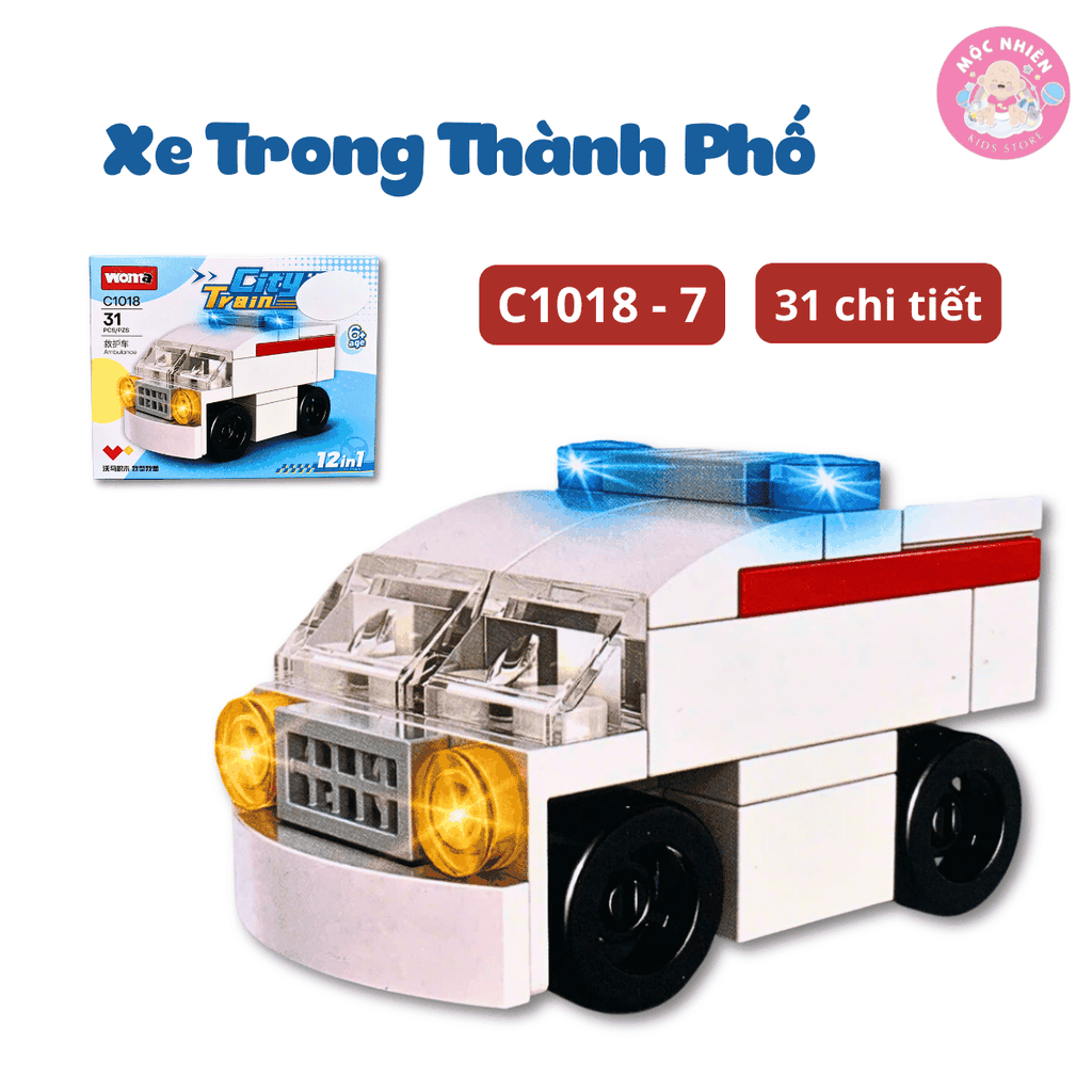 Đồ chơi lắp ráp Woma C1018- Xe trong thành phố (Hộp lẻ)