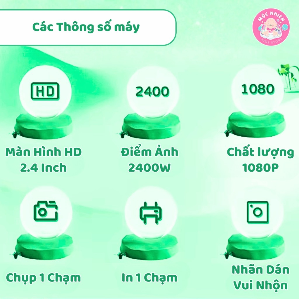 Máy chụp hình in ảnh lấy liền - Máy ảnh kỹ thuật số tự in cho bé (Instant Print Camera)