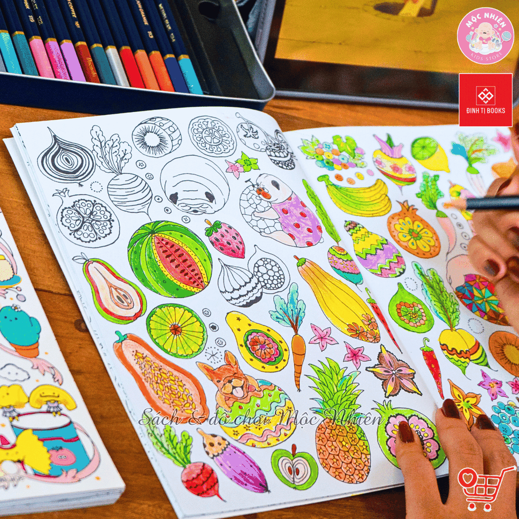 Combo 05 cuốn Sách tô màu Một triệu của Lulu Mayo (cuốn sách mang phong cách kỳ lạ, thú vị nhất) - Đinh Tị Books