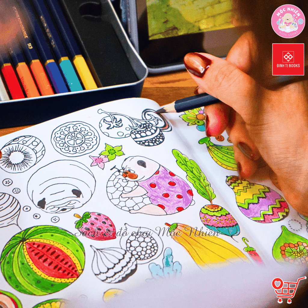 Combo 05 cuốn Sách tô màu Một triệu của Lulu Mayo (cuốn sách mang phong cách kỳ lạ, thú vị nhất) - Đinh Tị Books