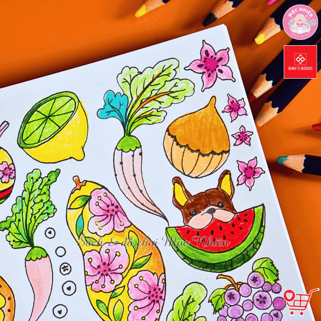 Combo 05 cuốn Sách tô màu Một triệu của Lulu Mayo (cuốn sách mang phong cách kỳ lạ, thú vị nhất) - Đinh Tị Books