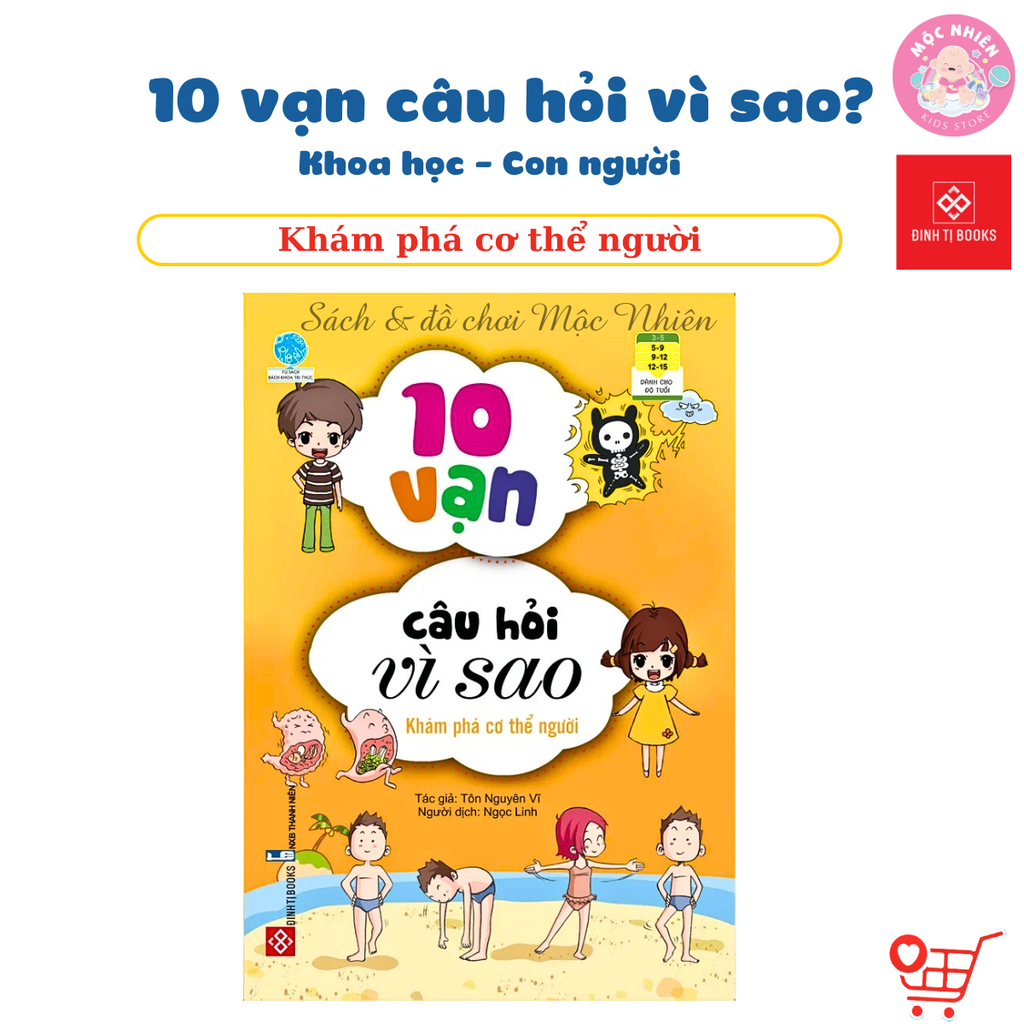 Combo 05 quyển Sách 10 vạn câu hỏi vì sao - Khoa học - Con người - Đinh Tị Books