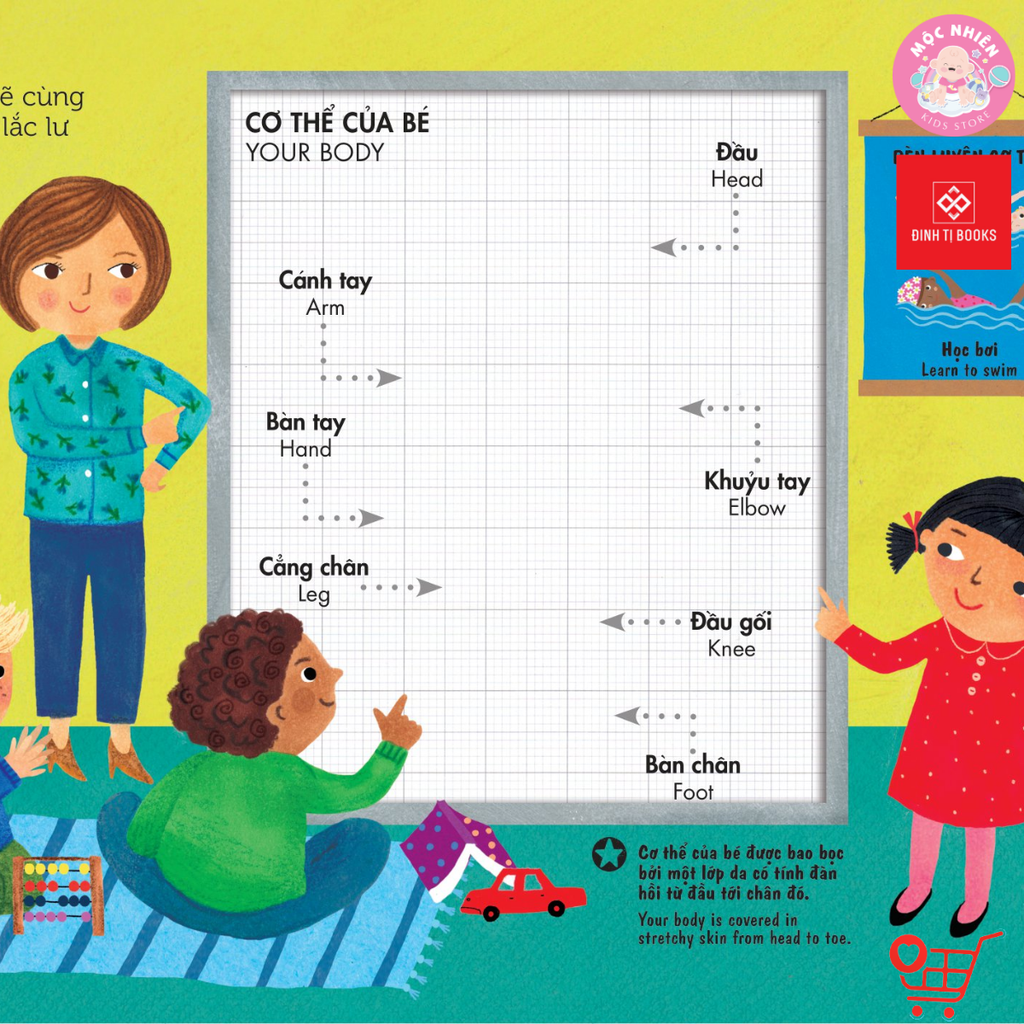 Sách chuyển động - First Explorers - My body - Cơ thể người - Đinh Tị Books