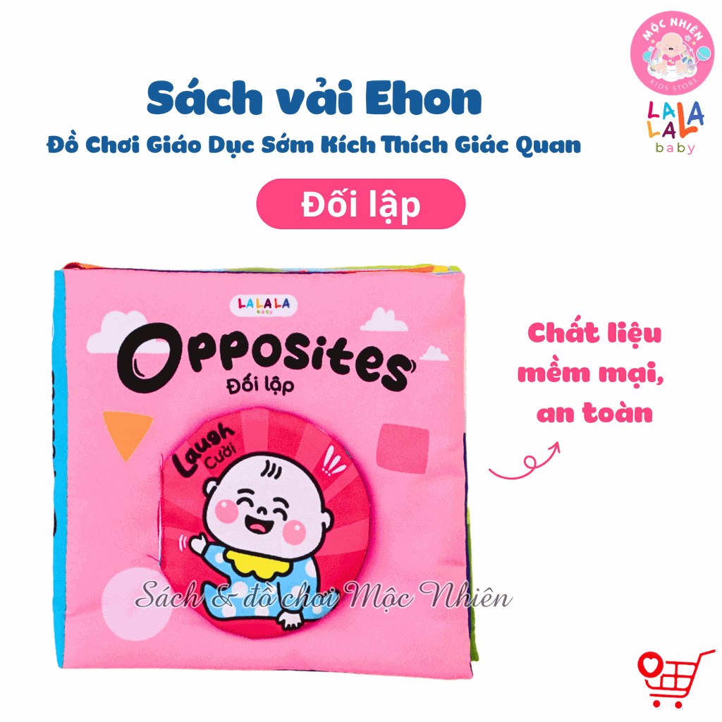 Sách vải Lalalababy ehon tương tác kích thích đa giác quan cho bé sơ sinh
