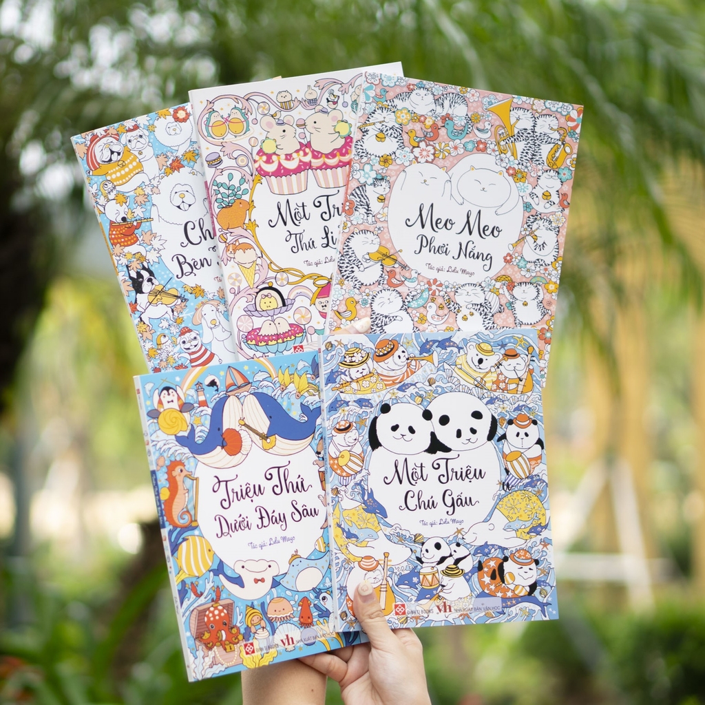 Combo 05 cuốn Sách tô màu Một triệu của Lulu Mayo (cuốn sách mang phong cách kỳ lạ, thú vị nhất) - Đinh Tị Books