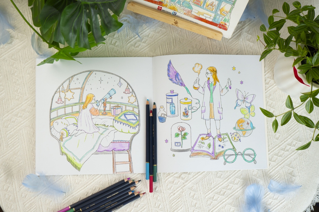 Bộ Sách tô màu Ida Chiaki - Nơi trú ẩn bình yên - Đinh Tị Books