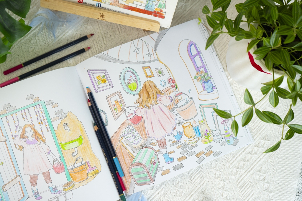 Combo 03 cuốn Sách tô màu Ida Chiaki - Nơi trú ẩn bình yên - Đinh Tị Books