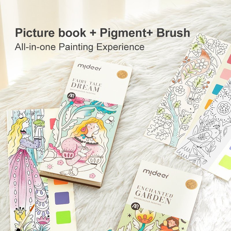 Đồ Chơi Tranh Tô Màu Nước Mideer Watercolor Painting - Dành cho bé từ 4 tuổi