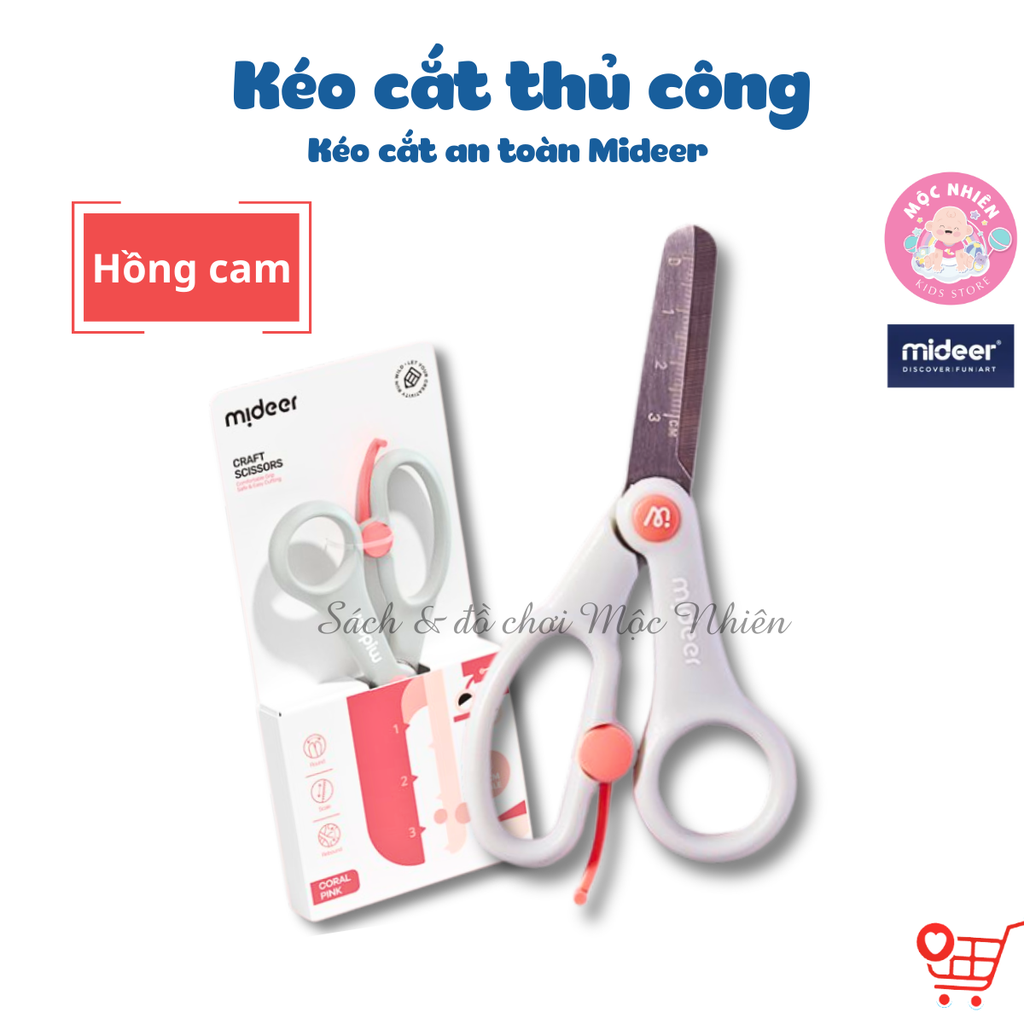 Kéo Cắt Thủ Công An Toàn Cho Bé (1 cái) - Chính Hãng Mideer