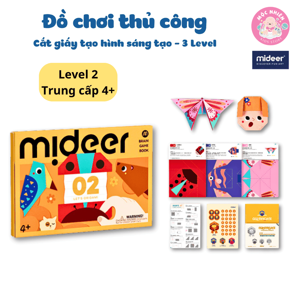 Đồ Chơi Gấp Giấy Thủ Công Origami Mideer - Cho Bé Từ 3 Tuổi Luyện Tay Khéo Léo