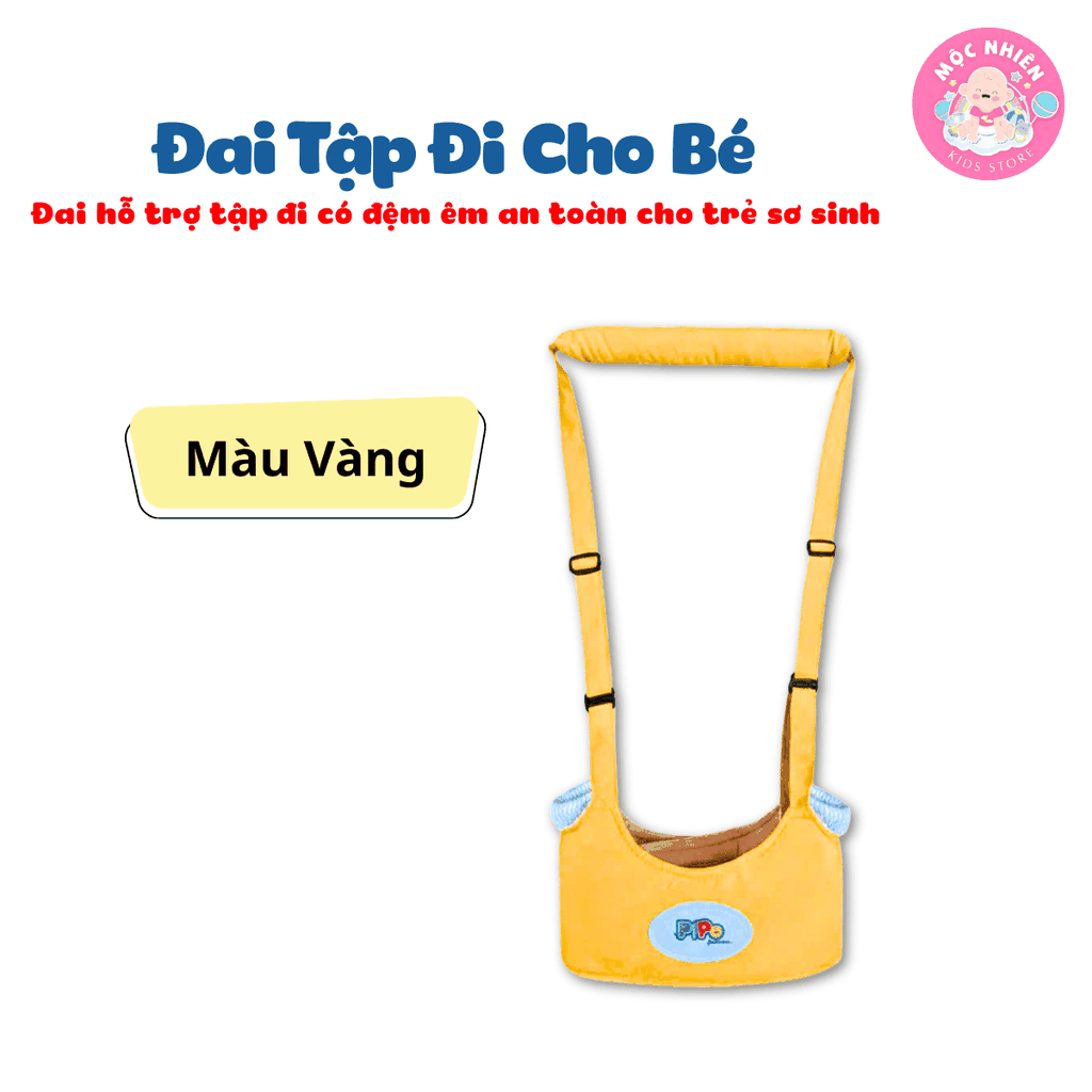 Đai tập đi cho bé, Đai hỗ trợ tập đi có đệm êm, chắc chắn, an toàn cho trẻ sơ sinh - Pipo Vietnam