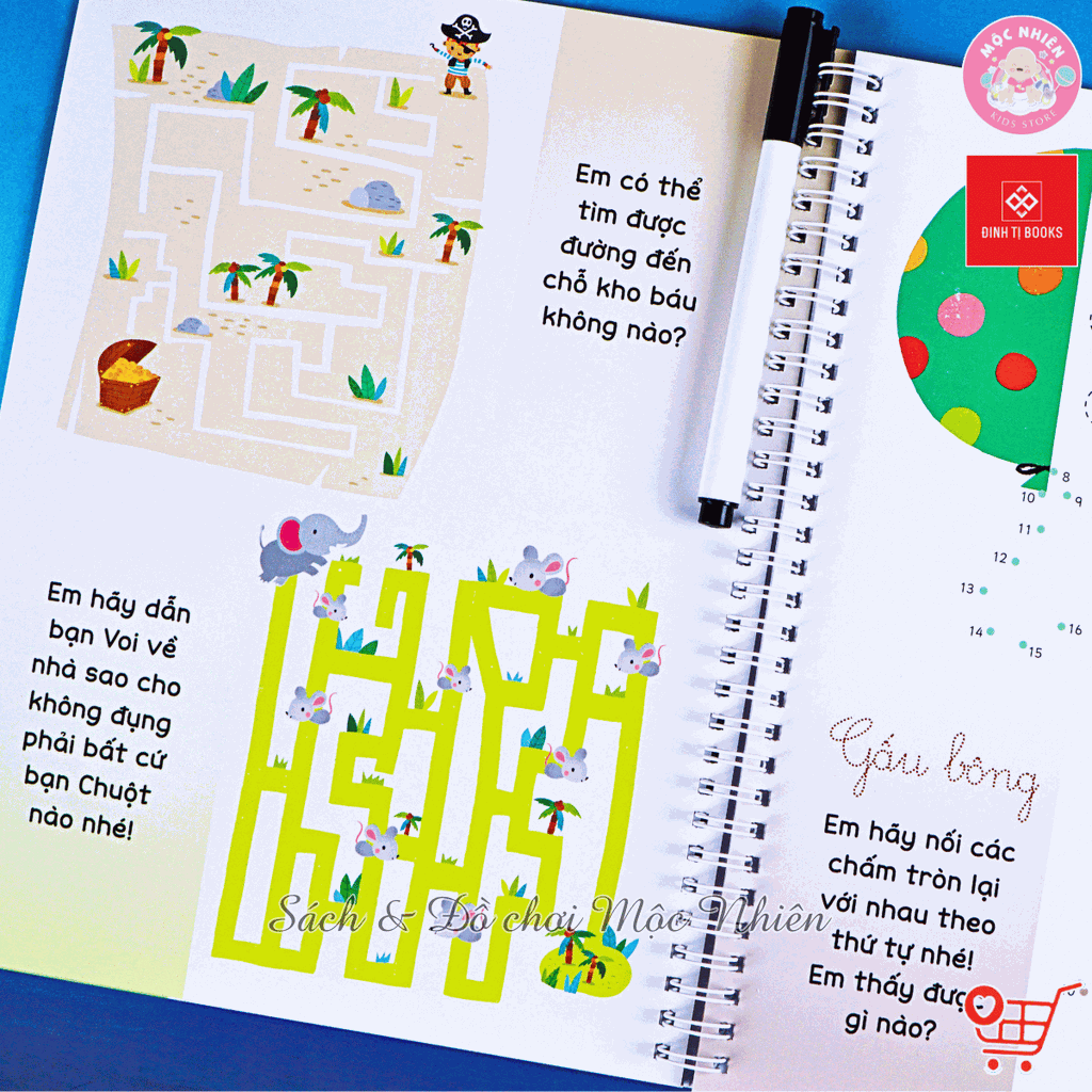 Combo 04 cuốn Sách viết xóa thông minh (Cho bé từ 4-7 tuổi) - Đinh Tị Books