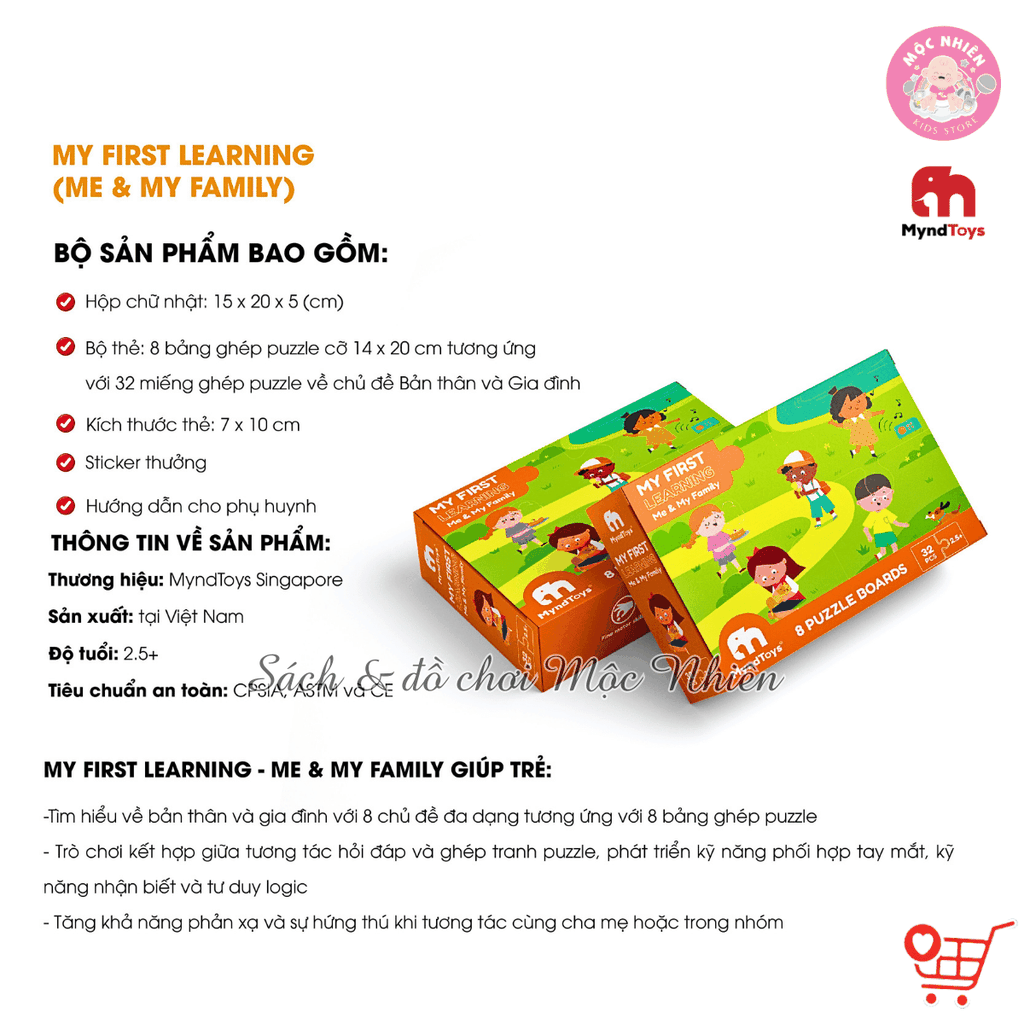 Đồ Chơi Xếp Hình Myndtoys My First Learning - Me & My Family Dành Cho Bé Trên 2.5 Tuổi