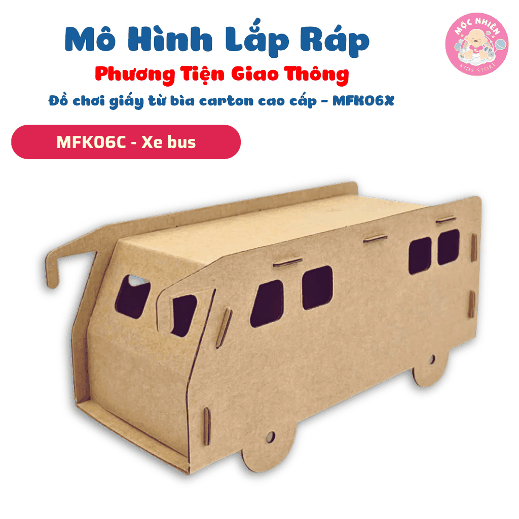 Đồ chơi giấy từ bìa carton cao cấp - Mô hình lắp ráp phương tiện giao thông (Nhiều mẫu) - MAGIX