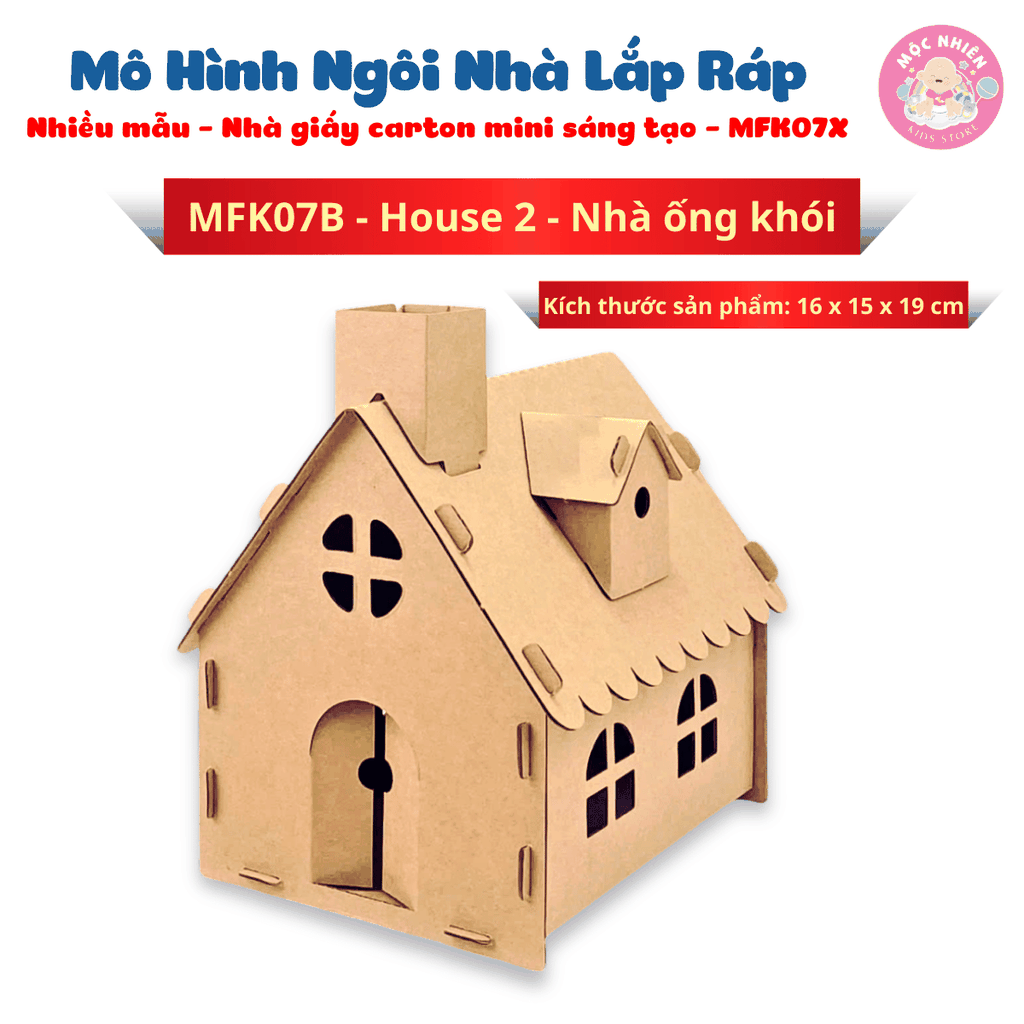 Đồ chơi giấy từ bìa carton cao cấp - Mô hình ngôi nhà lắp ráp Nhà giấy carton mini sáng tạo (Nhiều mẫu) - Magix