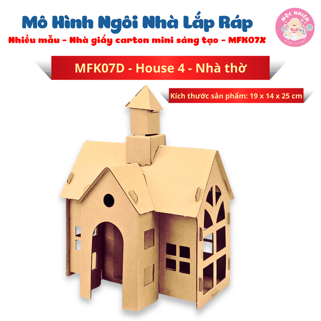 Đồ chơi giấy từ bìa carton cao cấp - Mô hình ngôi nhà lắp ráp Nhà giấy carton mini sáng tạo (Nhiều mẫu) - Magix