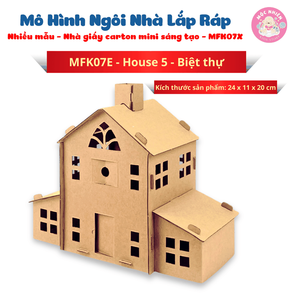 Đồ chơi giấy từ bìa carton cao cấp - Mô hình ngôi nhà lắp ráp Nhà giấy carton mini sáng tạo (Nhiều mẫu) - Magix