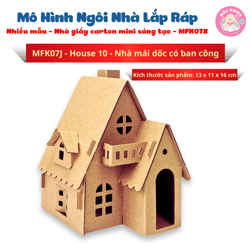 Đồ chơi giấy từ bìa carton cao cấp - Mô hình ngôi nhà lắp ráp Nhà giấy carton mini sáng tạo (Nhiều mẫu) - Magix