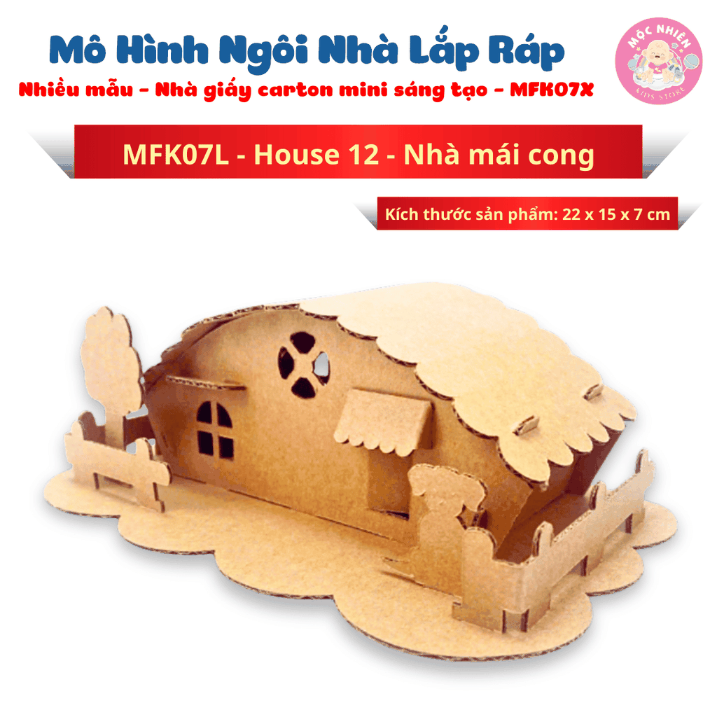 Đồ chơi giấy từ bìa carton cao cấp - Mô hình ngôi nhà lắp ráp Nhà giấy carton mini sáng tạo (Nhiều mẫu) - Magix
