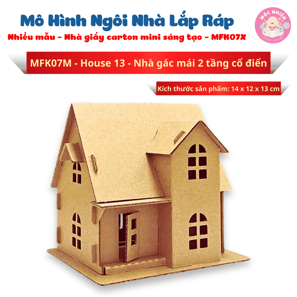 Đồ chơi giấy từ bìa carton cao cấp - Mô hình ngôi nhà lắp ráp Nhà giấy carton mini sáng tạo (Nhiều mẫu) - Magix