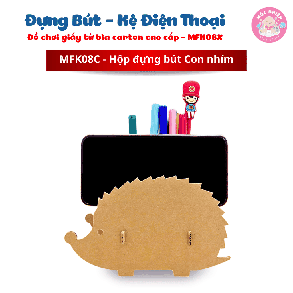 Đồ chơi giấy từ bìa carton cao cấp - Hộp đựng bút và kệ điện thoại - Nhiều mẫu - Hộp đựng bút để bàn hình thú Magix