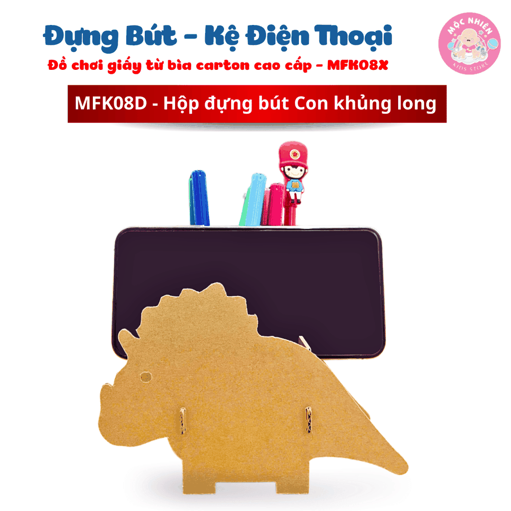 Đồ chơi giấy từ bìa carton cao cấp - Hộp đựng bút và kệ điện thoại - Nhiều mẫu - Hộp đựng bút để bàn hình thú Magix